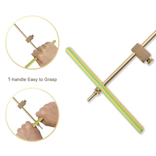 Copper Grounding Rod for Electric Fence & Generator - Portable Ground Rod with Clamp, T-Handle & Wrench, Heavy Duty Grounding Kit for Pool Pump, Antennas, Satellite Dishes - Grounding Bar Accessory