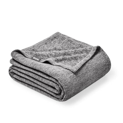 Bare Home Polar Fleece Blanket (Throw, Heather Light Grey) - color: 01 - Heathered Light Grey, size: Throw