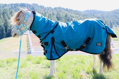 Mini-Pony Horse Ripstop Waterproof Windproof Hooded Blanket Lightweight Turnout Rain Sheet Breathable Lining 1200 Denier Material (52-54", Purple) - color: Purple, size: 52-54"