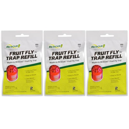 RESCUE! Fruit Fly Trap Bait Refill – 30 Day Supply – 3 Pack - size: One Size