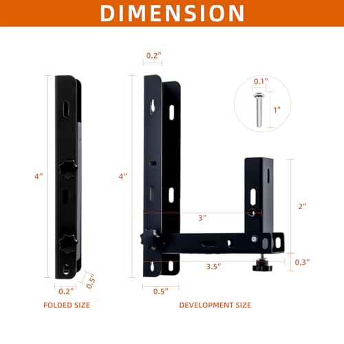 Foldable Side Mount Trailer Ladder Rack for Open/Enclosed Trailers