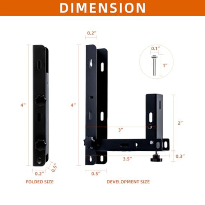 Foldable Side Mount Trailer Ladder Rack for Open/Enclosed Trailers