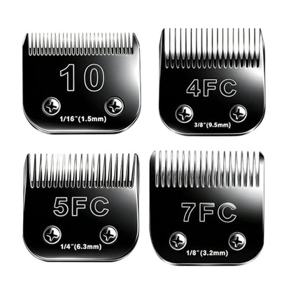 4pack Dog Grooming Blades Compatible with Andis Dog Clipper - color: 40:1/100''(0.25MM)