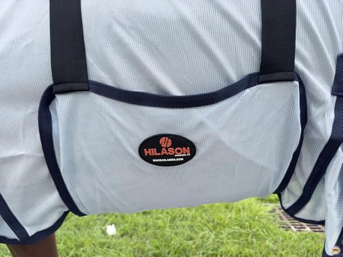 HILASON Horse Fly Sheet Breathable Mesh UV Protection Mosquito Bug Summer - color: White, size: 66 In