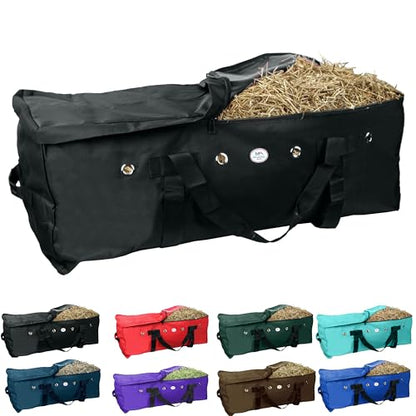 Majestic Ally 1200 D Nylon Fabric Heavy-Duty Hay Bale Storage Bag (Black, Large) - color: Black, size: Large