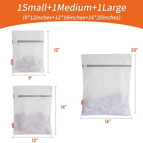 Polecasa Diamond Mesh Laundry Bags 3 Pack (Large, Medium, Small) - size: 1L,1M,1S