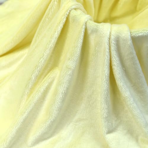 Surf turtle Light Yellow Super Soft Minky Fabric by The Yard, 36"x60" - color: Light Yellow