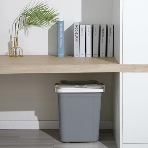 Airtight Pet Food Grey Storage Container, 23 Qt - color: Grey, size: 20 lbs