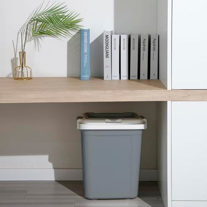 Airtight Pet Food Grey Storage Container, 23 Qt - color: Grey, size: 20 lbs