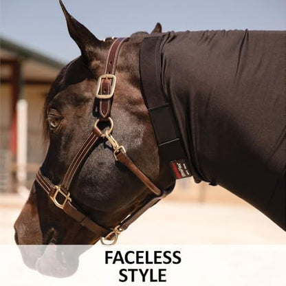 Schneiders UltraFlex Fleece Lined Faceless Full Zipper Horse Slicker Hood | Lightweight 4-Way Stretch Lycra & Added Warmth - size: Large