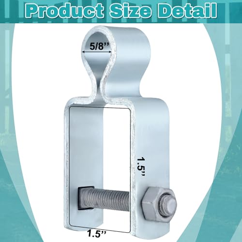 Dansydaisy 2 Pcs 1-1/2" x 1-1/2" Square Post Female Gate Hinges,Silver - color: Silver, size: 1-1/2'' X 1-1/2''