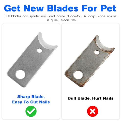6 Pet Nail Clipper Blade Replacement Part for Resco Guillotine Trimmers | Pets Dogs Guillotine Nail Trimmer Blades -6 Pack