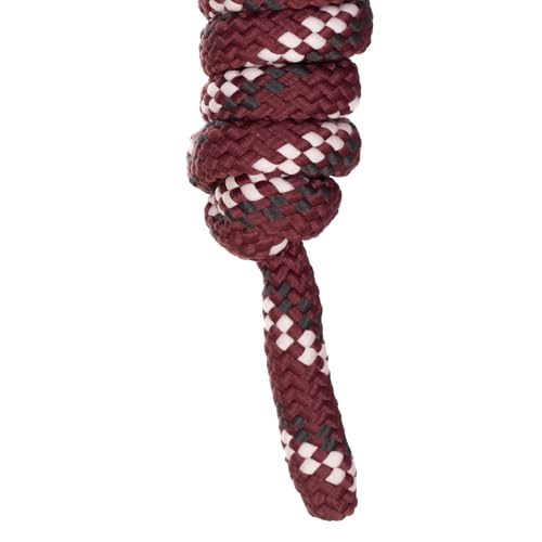 Equinavia Iris Soft 8' Lead Rope with Snap Buckle - Burgundy/White/Grey - One Size - color: Burgundy/White/Grey