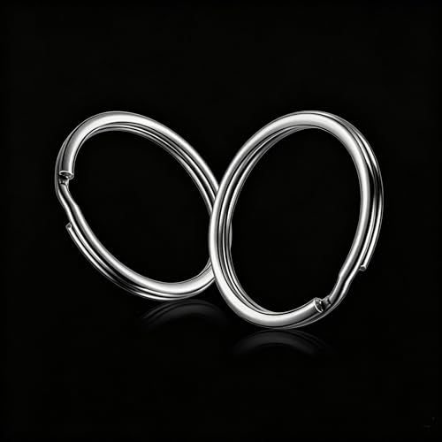 200pcs Silver Jump Ring Split Keyring Mental Connectors for Keychains, Jewelry Making, Pet Collars, Crafts 25mm - size: 25mm