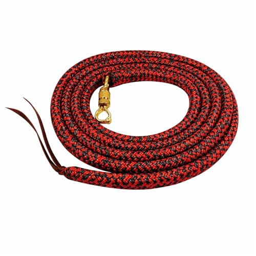 PARELLI 12 Foot Training Rope - Strong Everyday Use All-Purpose Horse Lead Rope with Loop & Latigo Popper | 9/16" Diameter Smooth Yachting Braid, Holiday - color: Holiday