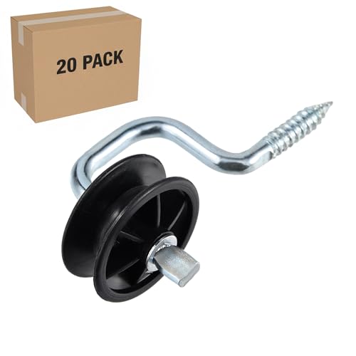Electric Fence Wood Post Screw-in Corner Insulators Bracket, Black，20pcs - style: B010-20pcs