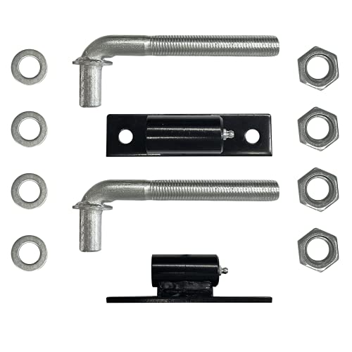 J-Bolt with Plate J Bolt Gate Hinges for Large Heavy Driveway Gates, Wood, Iron or Steel Gates