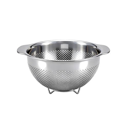 Stainless Steel Colander for Kitchen with Handle for Pasta (3QT) - size: 3QT