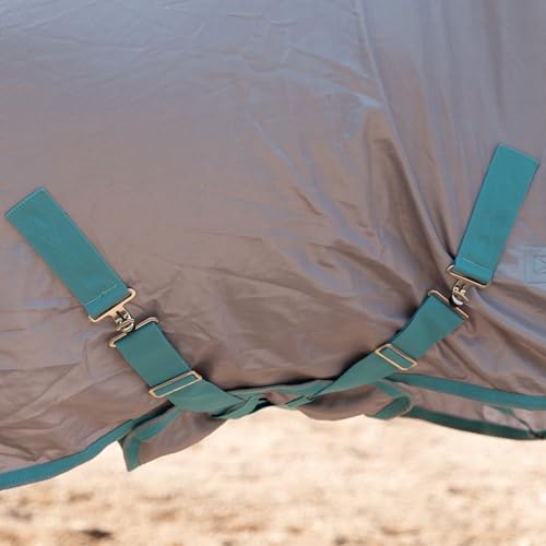 Horse Fly Sheet with Removable Neck Cover & Belly Wrap, Fine Mesh - color: Grey, size: 69