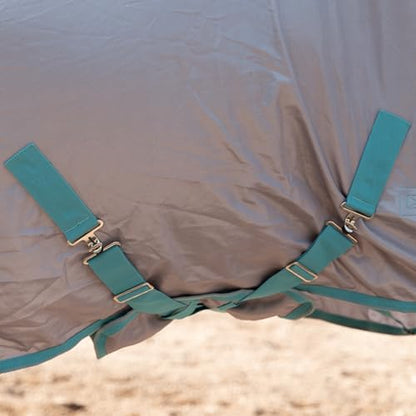 Horse Fly Sheet with Removable Neck Cover & Belly Wrap, Fine Mesh - color: Grey, size: 69