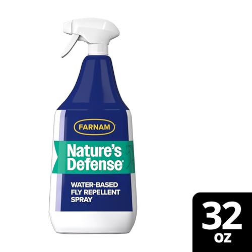 Farnam Nature’s Defense Botanical Fly Repellent Spray for Horses, 32 oz