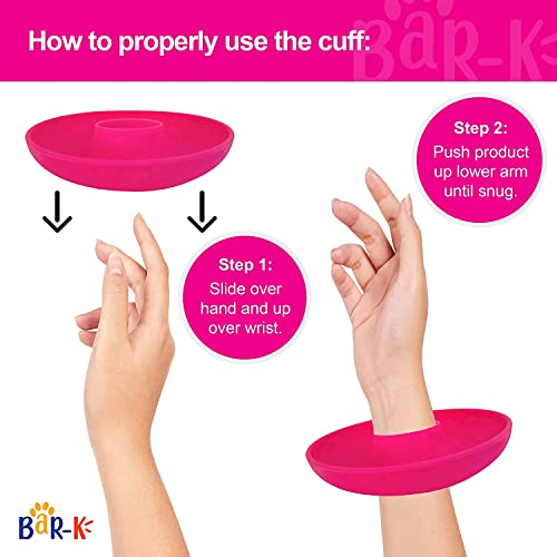 BaR-K Patented Drip Catcher Cuffs - Stops Soap & Water from Running Down Arms While Washing Face, Stay Dry and Clean - Face Wash Wristbands for Spa, Pink Set of 2 - color: Pink