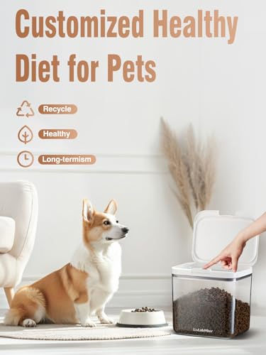 LivLab Mker 15 lb Airtight Pet Food Storage Container, 11 L, White - color: (D983)-11L