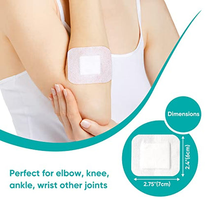 General Medi Sterile Island Dressing Bordered Gauze – 100 Count, 2.4" x 2.75" Gauze Pads, Wound Care Pad with Adhesive Border - Sterile, Soft & Highly Absorbent Medical Grade Dressing Pad - size: 2.4" x 2.75"(100 Count)