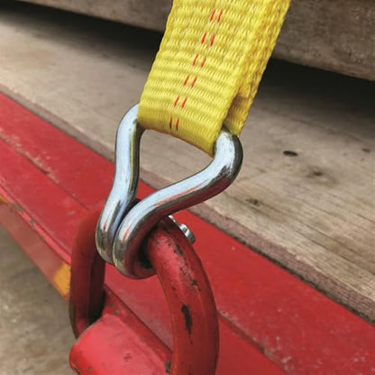 SMARTSTRAPS 27-Foot Premium Ratchet Strap (1 Pack), 10,000 lb Break Strength, 3,333 lb WLL – Heavy-Duty Commercial Tie-Down for Equipment, Tractors & Vehicle Transport, Yellow - size: 27' 10000 lb - 1 Pack