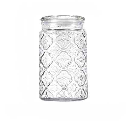 Adodeen Glass Storage Containers With Lids, Glass Jars With Lids, 32OZ - color: 32oz Bigonia