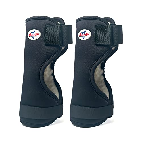 Professional's Choice Quick-Wrap Bell Boots | Ultimate in Hoof and Soft Tissue Protection | 360 Degree Wrap | Large Royal Blue