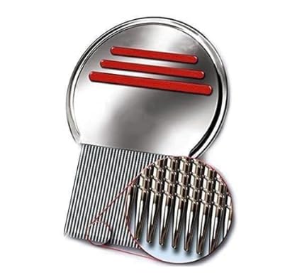 Terminator Lice Comb – Professional Stainless Steel Nit Remover for Kids & Adults – Micro-Grooved Teeth for Effective Lice & Egg Removal – Gentle on Scalp, Works on All Hair Types (1 Pack) - style: 1 Pack