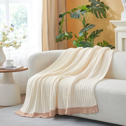 Snuggle Sac Queen Size Blanket for Bed, Soft Luxurious Bedding Blankets, Large Fuzzy Plush Microfiber Blankets, Cream, 90x90 inches - color: Cream, size: Queen(90"x 90")