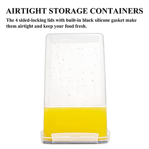 Wildone Flour Sugar Storage Containers 6.5L, 4 PCS, Gray - color: Gray, size: ['6.5L']