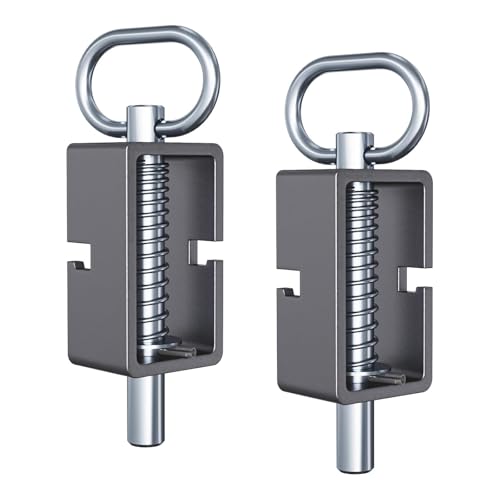 2 Pack Heavy Duty Spring Latch Lock, Universal Long Spring Lock Steel Latch Assembly for Utility Trailer Gate, Trailer Gate Latch, Barn Doors, Tracks & Ramp Doors