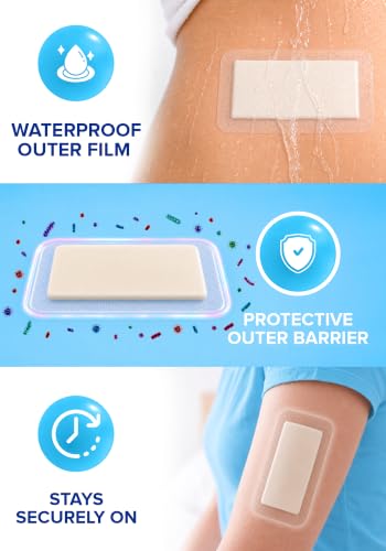 40Pcs Silicone Foam Dressing | 2x5 Bed Sore Bandages | Wound Care FSA&HSA - size: 2x5 40ct