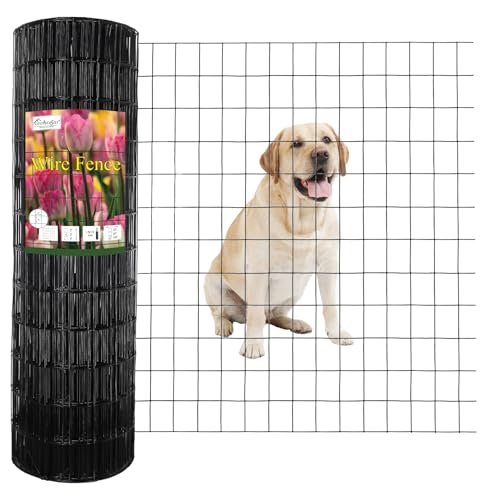 Black PVC Coated Welded Wire Fence 36" x 100' Roll, 2"x3" Mesh, 16 Gauge - color: Black, size: 2''x3'' 16GA 36''x100'