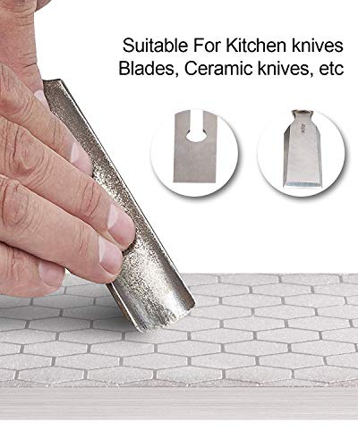 S SATC Diamond Sharpening Stone 2 Side Grit 400/1000 Diamond Plate Honing Stone 8-inch Hone Sharpener White - style: 400&1000Grit