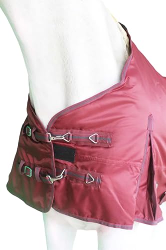 Challenger 840D Horse Turnout Waterproof Medium-Weight Winter Blanket Burgundy 59EE01 - color: Burgundy, size: 84 inches