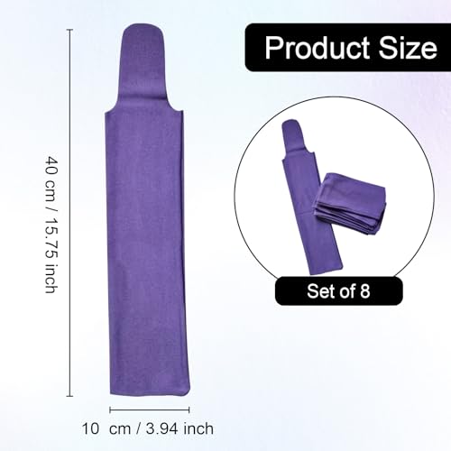 8 Pcs Horse Mane Bags - Mane Bags for Horses Protect Equine Mane from Sun, Wind, Dirt - Prevents Tangles, Breakage & Rubbing Out - Durable Nylon - Washable & Easy Use (Purple) - color: Purple