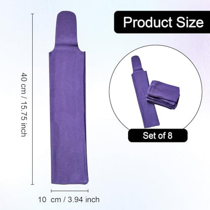 8 Pcs Horse Mane Bags - Mane Bags for Horses Protect Equine Mane from Sun, Wind, Dirt - Prevents Tangles, Breakage & Rubbing Out - Durable Nylon - Washable & Easy Use (Purple) - color: Purple