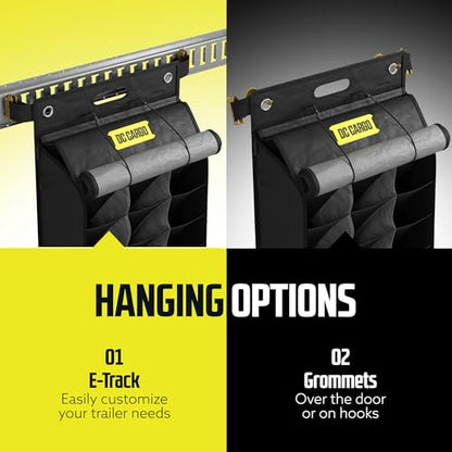 DC Cargo Mall E Track Tool Holder (19" x 33") – Hanging Organizer with Large Capacity – Compact E Track Accessories for Enclosed Trailers - style: Organizer With Cover