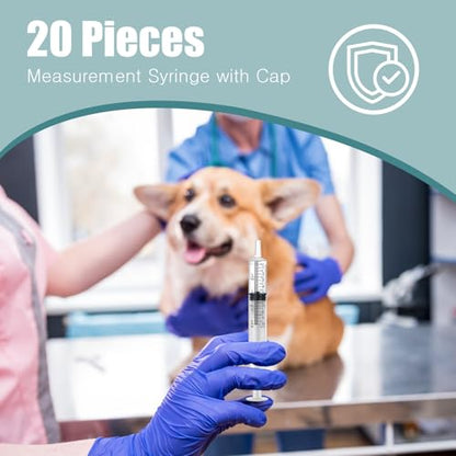 TrelaCo 20 Pack 10ml Oral Syringes with Cap Plastic No Needle, Clear | Measuring Dispensing for Liquid Medication, Individually Sealed, Pet Feeding Lab Sample, Clear Graduated Markings,Halloween - size: Clear