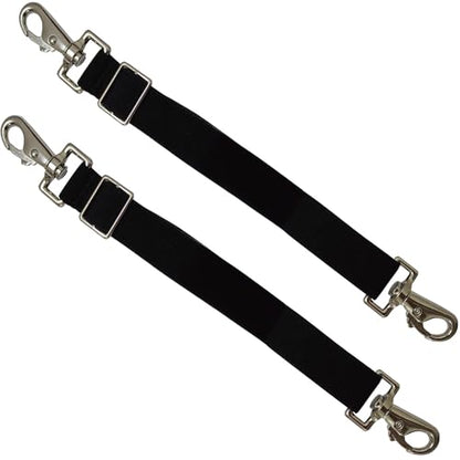 Premium Horse Blanket Sheet Leg Straps, Replacement Stretchy Belly Strap with Double Swivel Snaps, Adjustable Elastic Length from 24 to 42 Inch Winter Blanket - color: Black