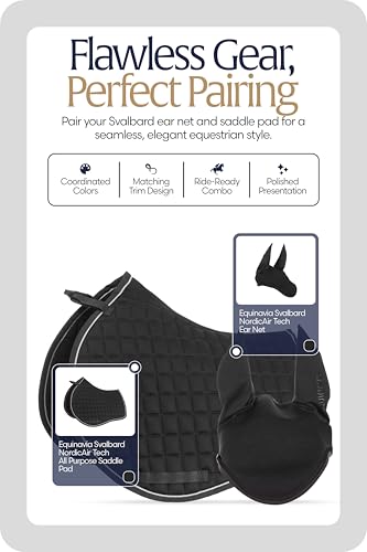 Equinavia Svalbard NordicAir™ Tech Ear Net - Black/Black - Horse - color: Black/Black