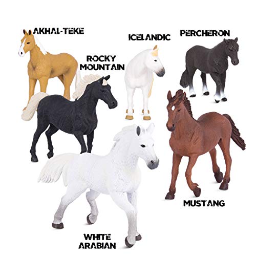 Terra by Battat Horse Toys, 6 Realistic Plastic Animal Figures, Animals - style: Terra Horse set 2