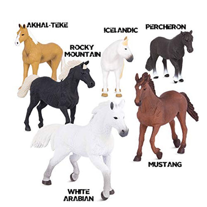 Terra by Battat Horse Toys, 6 Realistic Plastic Animal Figures, Animals - style: Terra Horse set 2
