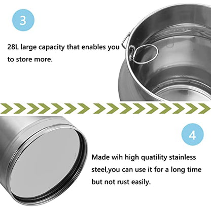 Fulgutonit Milk Can 28L/7.8 Gallon Stainless Steel Milking Jug Container