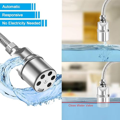Long Water Float Valve, 304 Stainless, Auto Level Control, 1/2 & 3/4 in - color: 1 Pack, size: Long