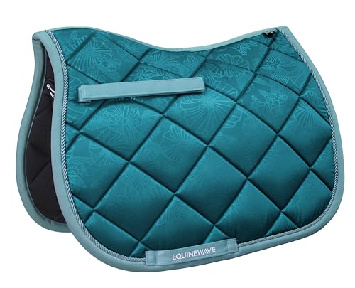 EQUINEWAVE Embossed All Purpose Saddle Pad - color: BLUE CORAL